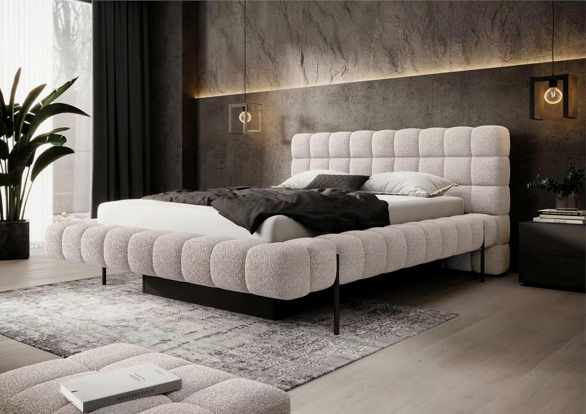 Polsterbett Magenta Beige Lf: 180x200 Cm - Schwarzbraun/Beige, MODERN, Holz (180/200cm) - MID.YOU