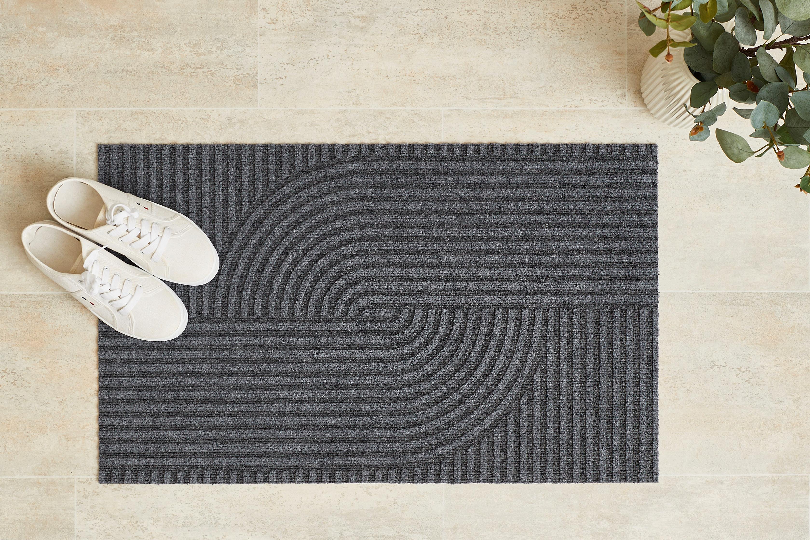 DVEŘNÍ ROHOŽKA YUKON - tmavě šedá, Basics, plast (40/60cm)