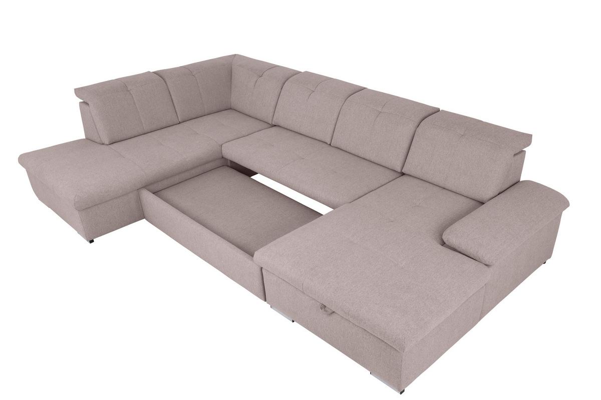 Wohnlandschaft Ramzes Taupe U: 215x328x173 cm - Taupe/Grau, Design, Textil (215/328/173cm) - MID.YOU