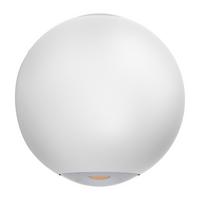 Led-wandleuchte Abugo Weiss D: 10,5cm - Klar/Weiß, Basics, Glas/Metall (10,5cm) - Eglo