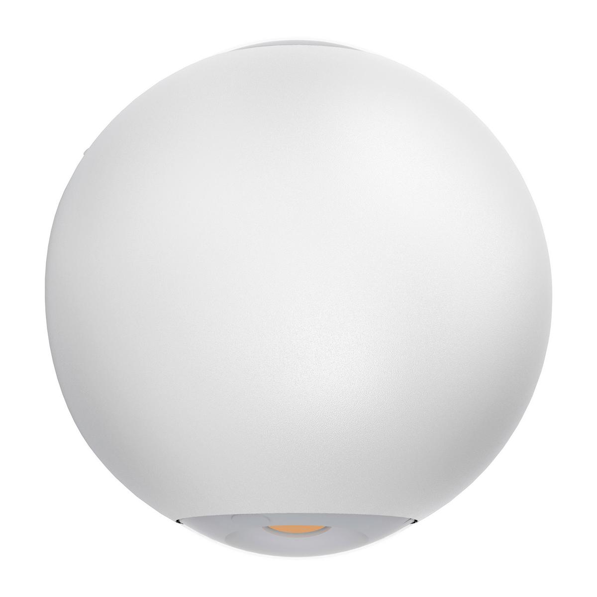 Led-wandleuchte Abugo Weiss D: 10,5cm - Klar/Weiß, Basics, Glas/Metall (10,5cm) - Eglo