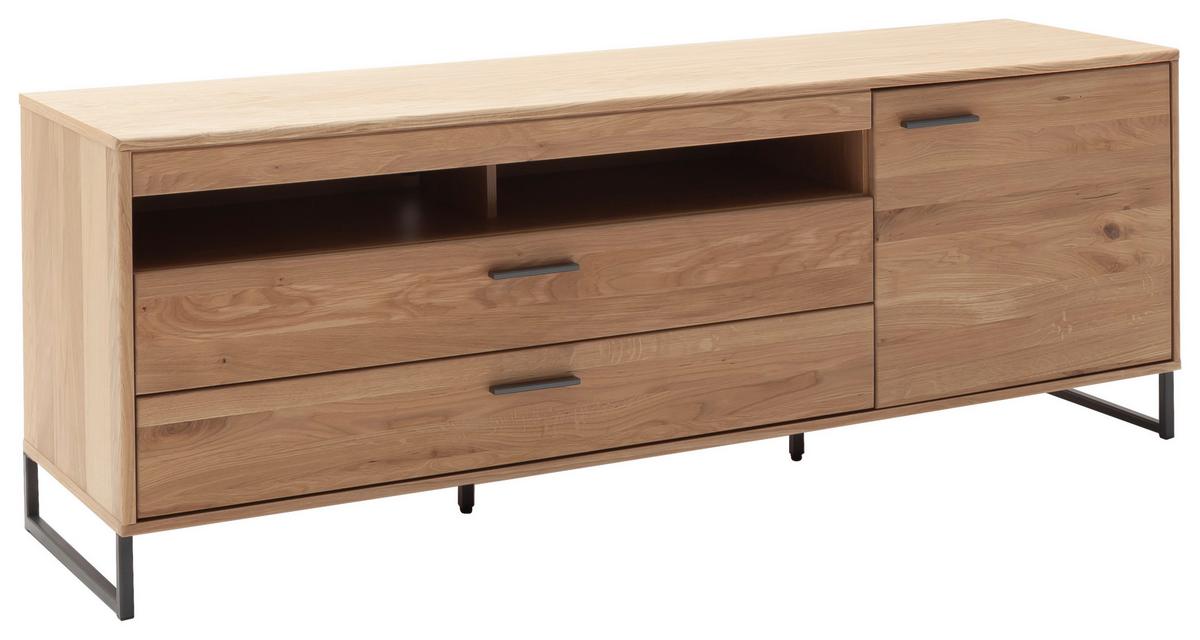 Tv-element Portland B: 184 Cm Eiche Dekor - Eichefarben/Schwarz, Design, Holz/Holzwerkstoff (184/67/50cm) - Livetastic