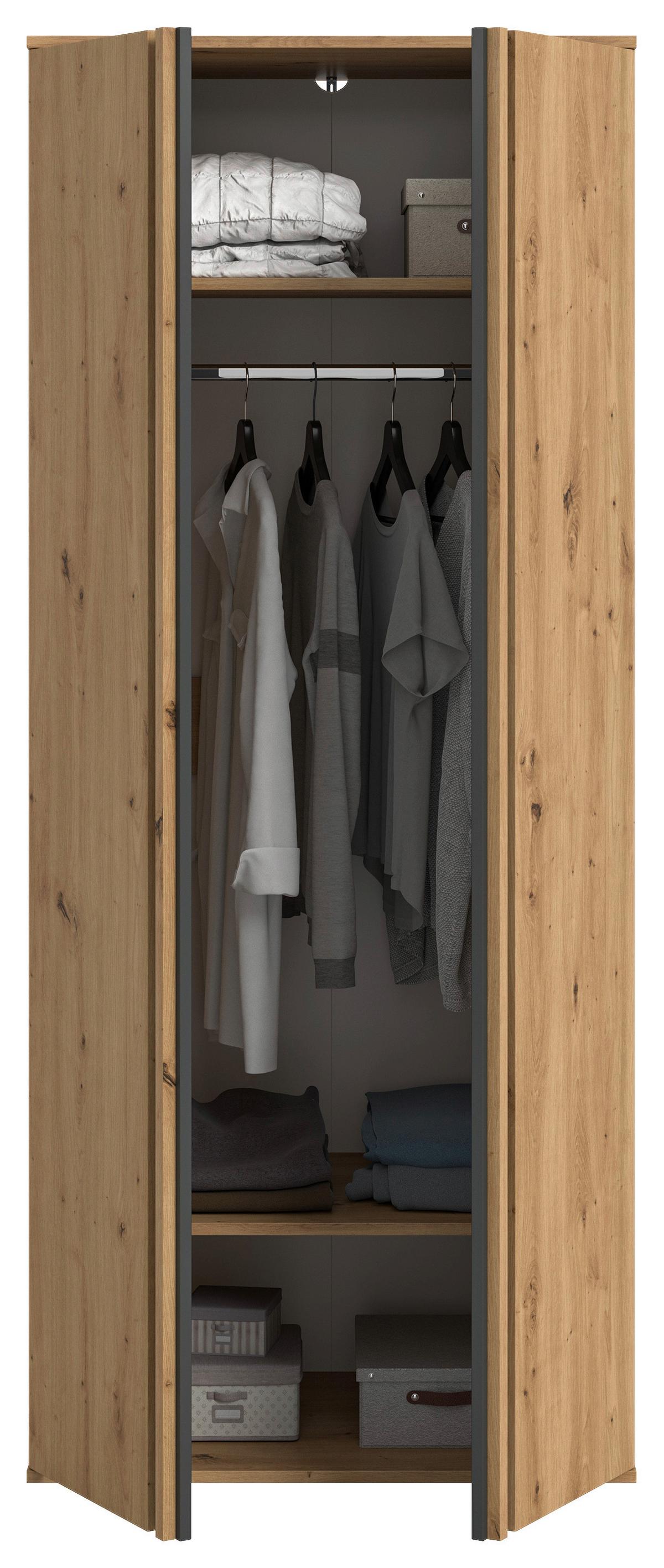 DREHTÜRENSCHRANK Tofta Eiche Dekor B: 160cm - Eiche Artisan, ROMANTIK / LANDHAUS, Holzwerkstoff (160/190/56cm) - Livetastic