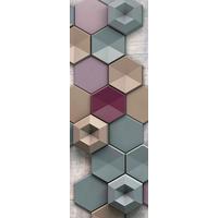 Vliestapete Hexagon - Multicolor, Basics (100/280cm) - Komar
