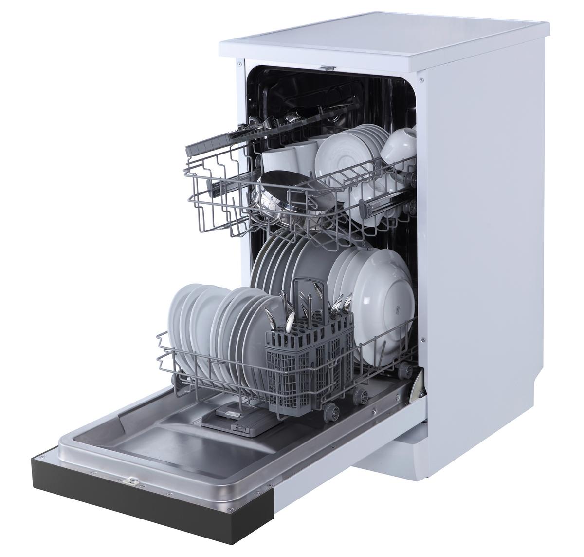 Geschirrspüler Mdwef936ww Geschirrspüler - Schwarz/Weiß, Basics, Kunststoff/Metall (44.8/84.5/60cm) - Midea