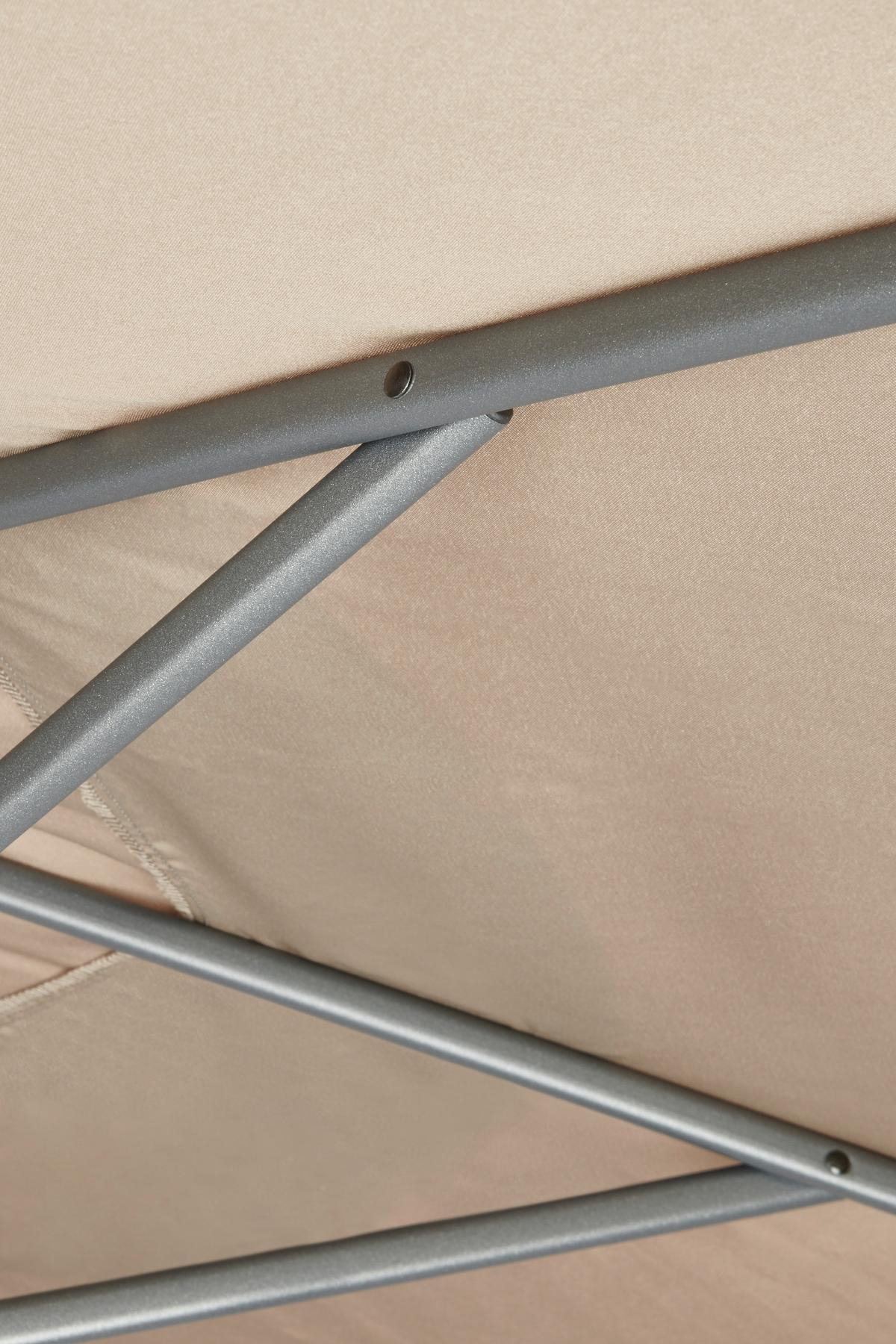 Ampelschirm Exellent BxHxT: 300x300x248 cm Taupe - Taupe/Anthrazit, MODERN, Textil/Metall (300/300/248cm) - Beldano