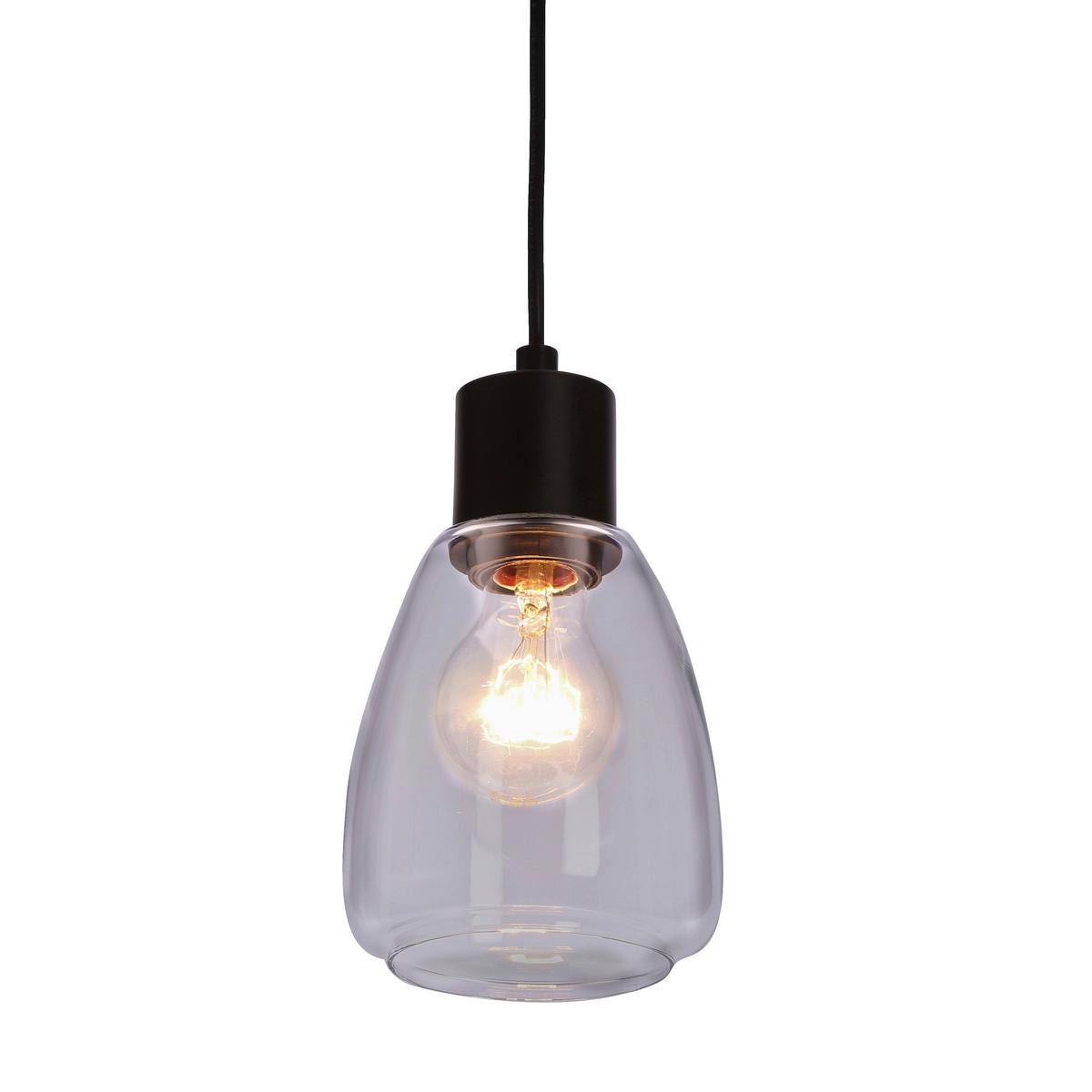 Pendelleuchte 31-35066 Moldo - Transparent/Schwarz, KONVENTIONELL, Metall (12/12/120cm)