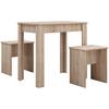 Tischgruppe Esal L - Sonoma Eiche, Basics, Holzwerkstoff (30/80/75cm) - MID.YOU