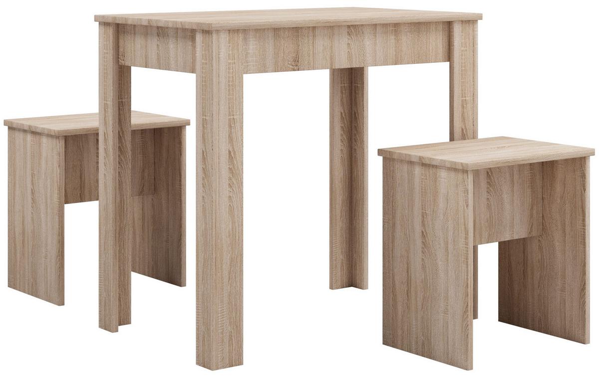 Tischgruppe Esal L - Sonoma Eiche, Basics, Holzwerkstoff (30/80/75cm) - MID.YOU