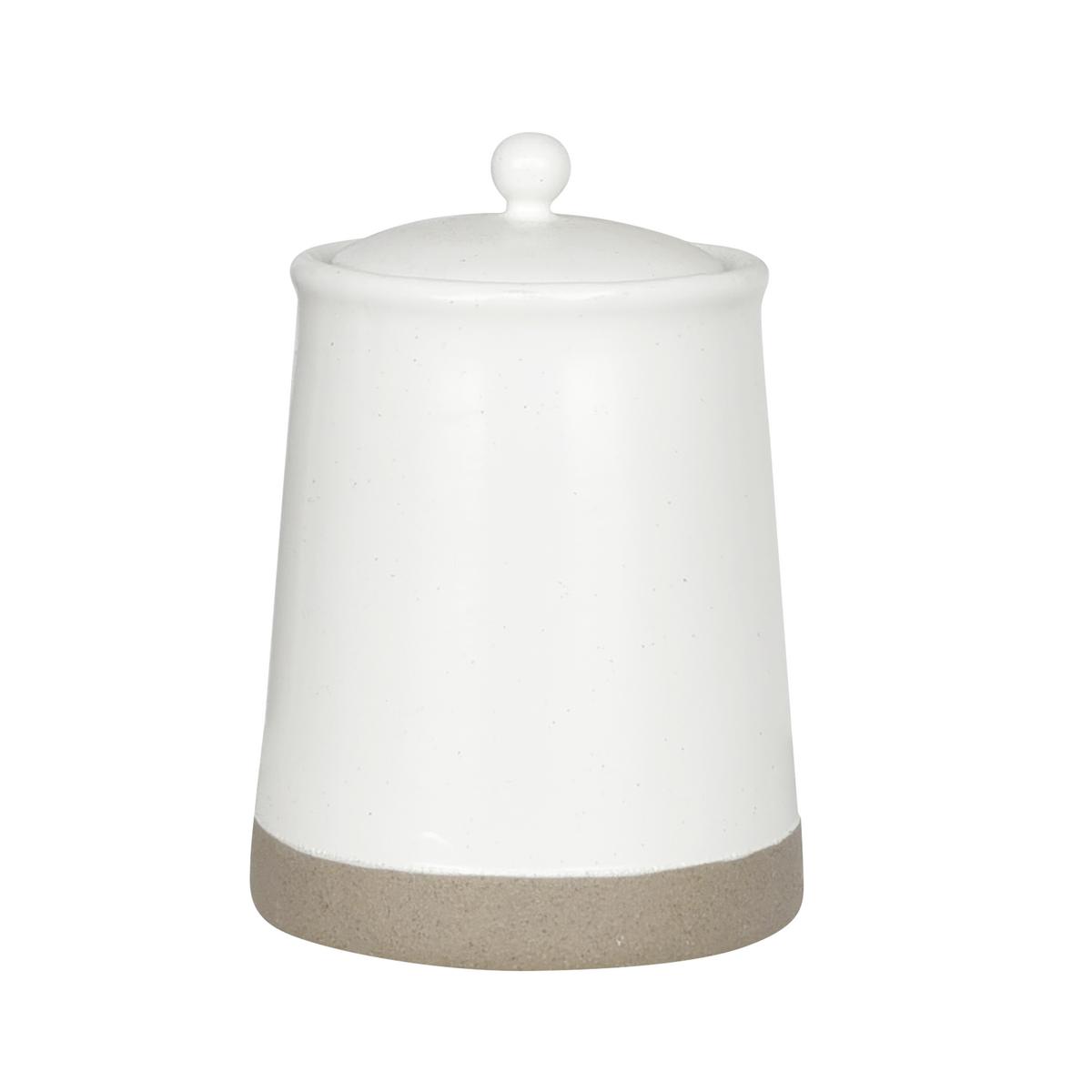 DÓZA NA POTRAVINY EMILIA -M - bílá, plast/keramika (12/17cm) - Zandiara