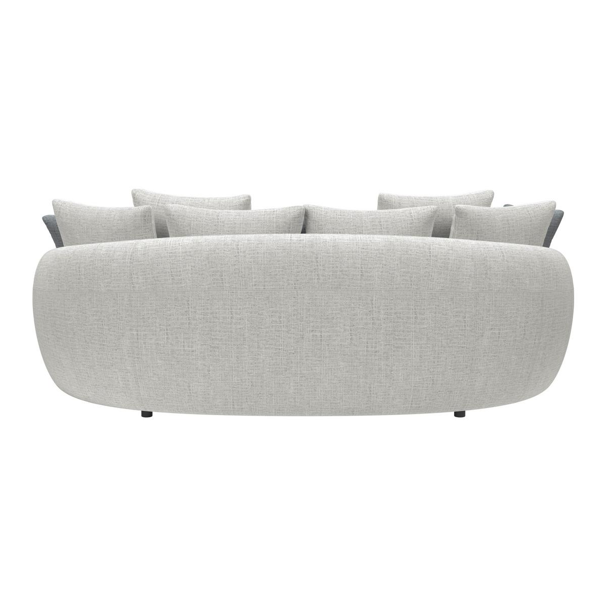 MEGA pohovka ARUBA 2, strieborná/antracitová ženilka - čierna/svetlosivá, Trend, textil/plast (238/80/140cm) - Luca Bessoni