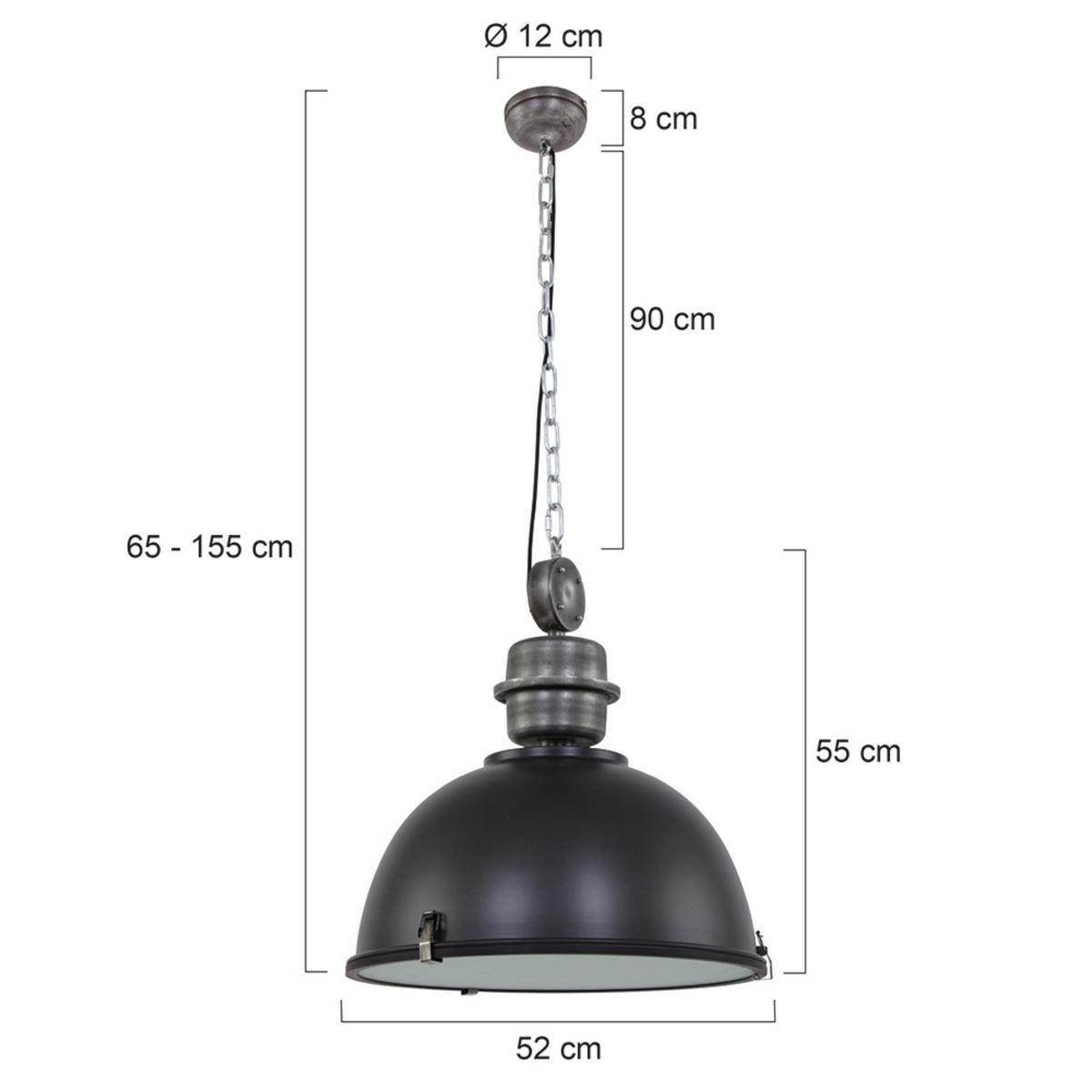 Pendelleuchte Bikkel - Braun, Trend, Glas/Metall (52/153/52cm)