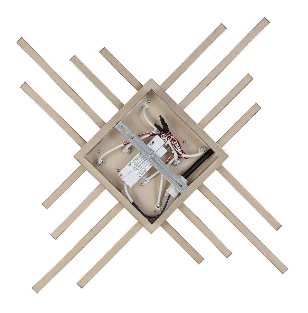 LED-Deckenleuchte Cristina - Cappuccino, Basics, Kunststoff/Metall (71/71/7cm) - Luca Bessoni