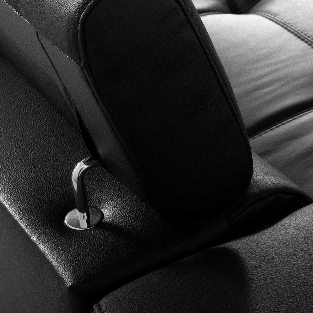 Ecksofa Torino Teilleder Schwarz 247x173 - Schwarz, Design, Leder/Textil (247/173cm) - Livetastic