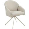 Armlehnstuhl Holly drehbar Webstoff Beige, B: 56,5 cm - Beige, MODERN, Textil/Metall (56,5/61/84cm)