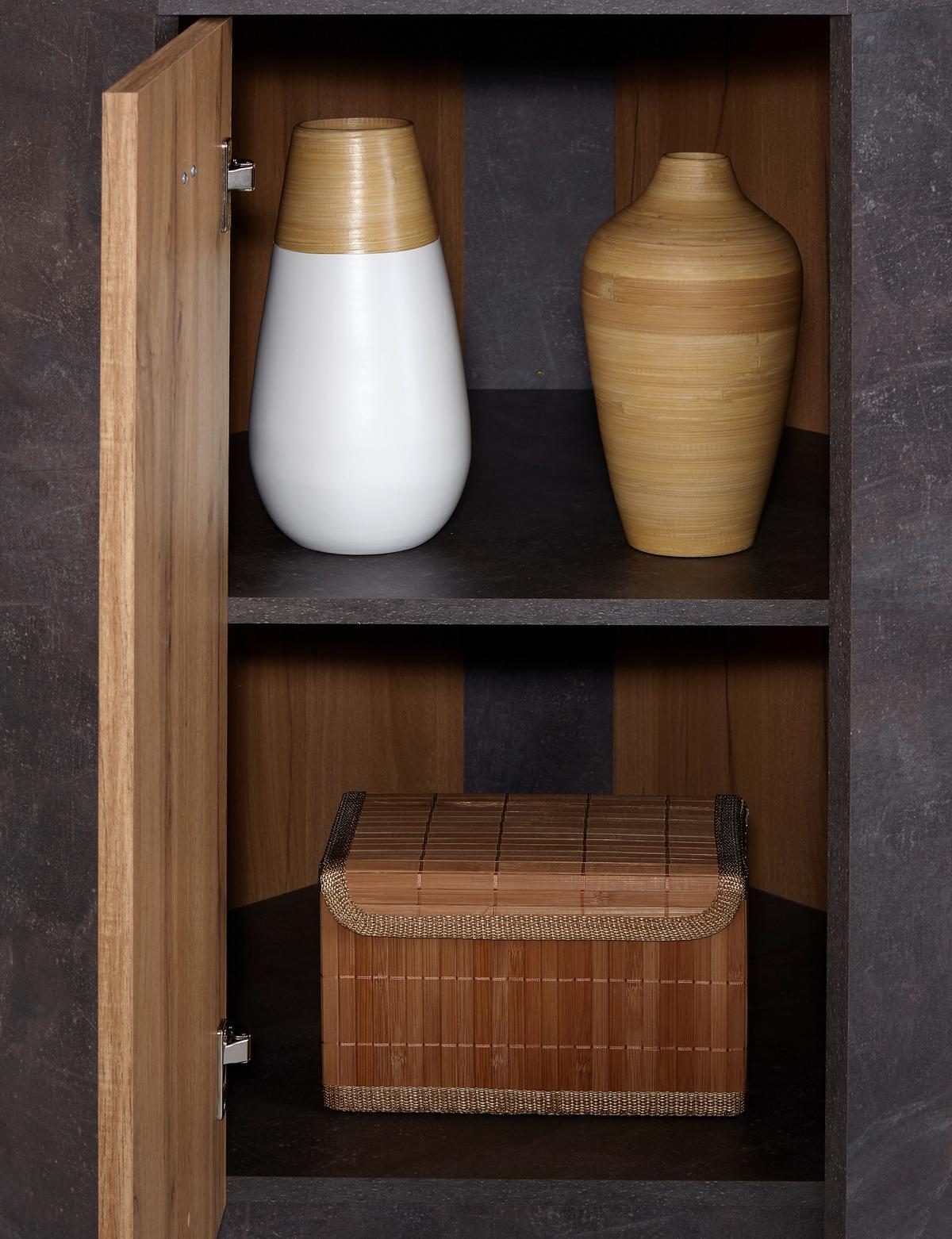 Kommode B: 60,9 Cm 4-you, Beton Optik/wotan Eiche Dekor - Eichefarben/Grau, MODERN, Holzwerkstoff (60,9/85,4/60,9cm)