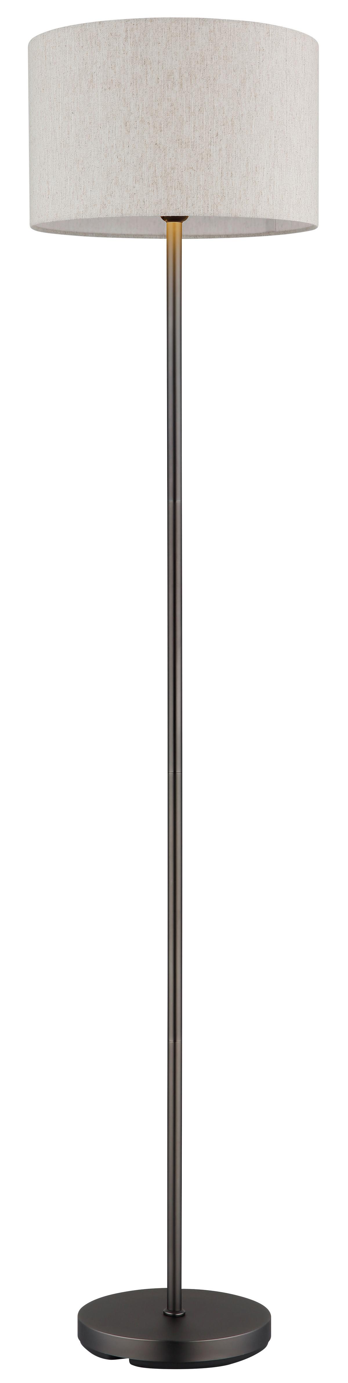 Stehleuchte Exkl. 1xe27, 40w - Schwarzchrom/Creme, Design, Kunststoff/Textil (35/160cm) - Globo