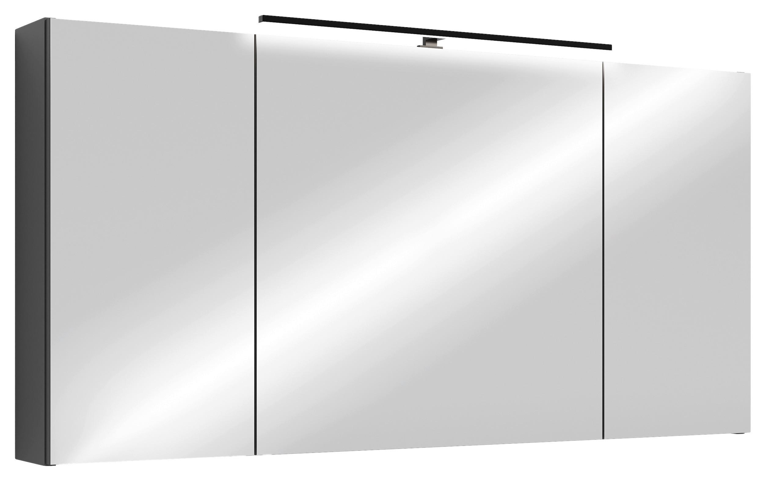 Spiegelschrank Spree Anthrazit B: 120 cm - Anthrazit, MODERN, Glas/Holzwerkstoff (120/60/15cm) - MID.YOU