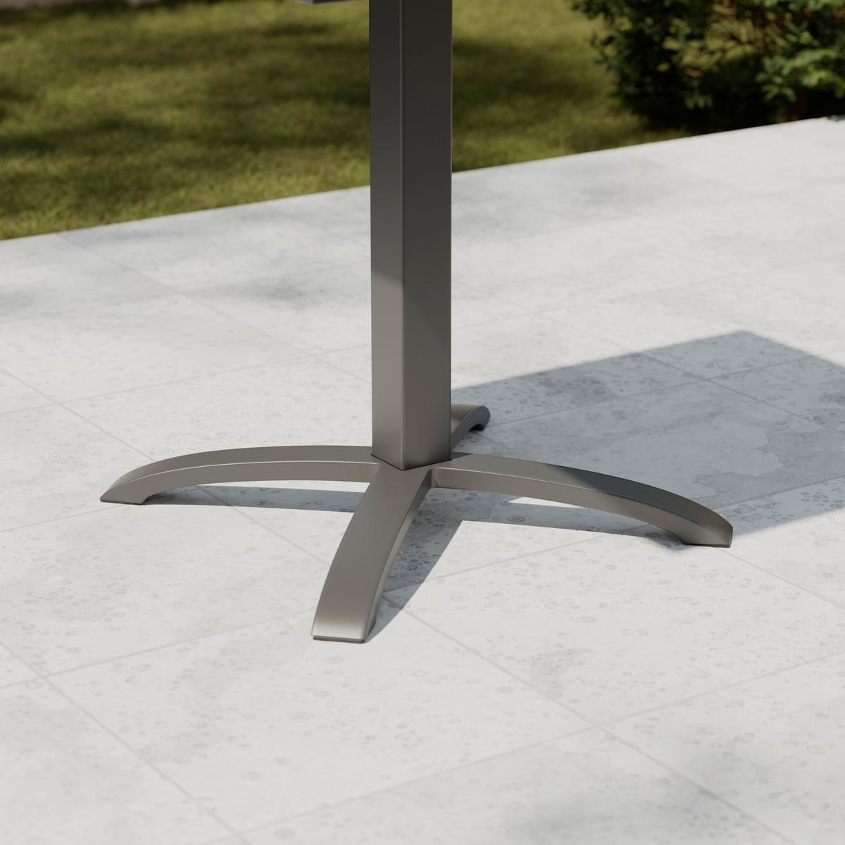 ZÁHRADNÝ STÔL FLORIAN 1 - čierna, Basics, kov/plast (66/66/72cm) - Mömax