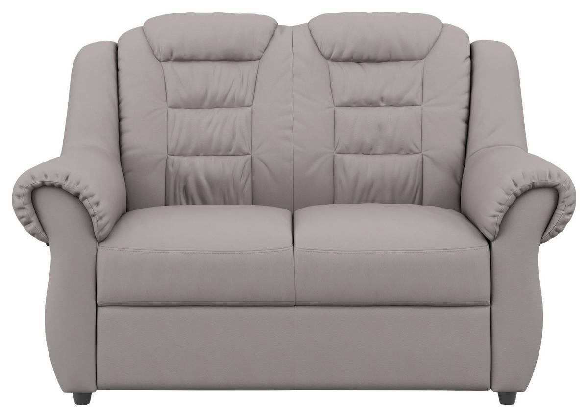 2-sitzer-sofa Boston Hellbraun Lederlook - Hellbraun/Schwarz, KONVENTIONELL, Textil (145/102/101cm) - Livetastic