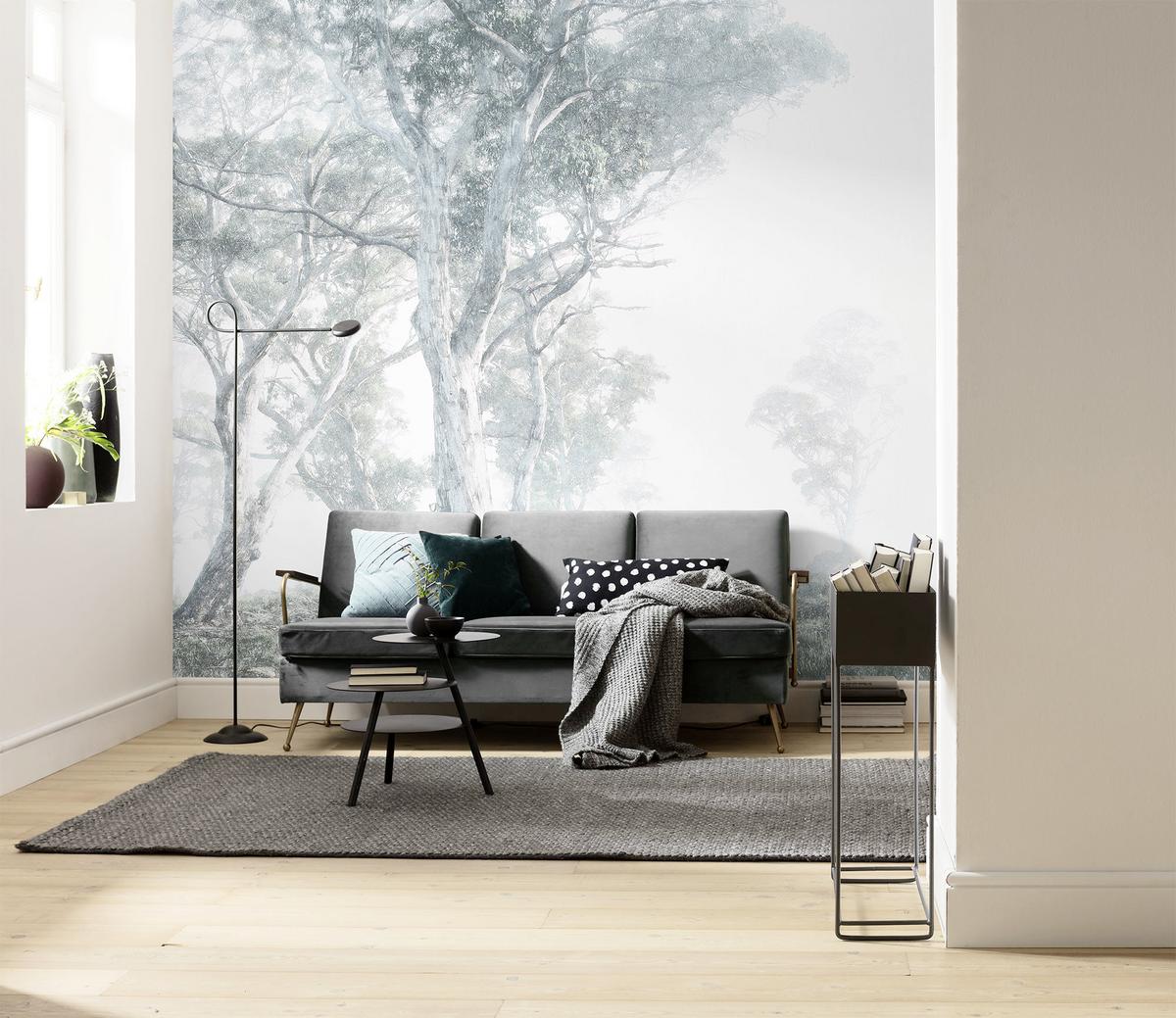Fototapete Magic Trees - Blau/Weiß, Trend (300/280cm)