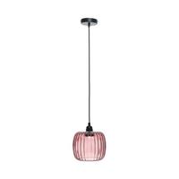 Hängeleuchte Claudia H: 24 cm 1-Flammig - Beere, Trend, Glas (18/24/18cm) - Kayoom