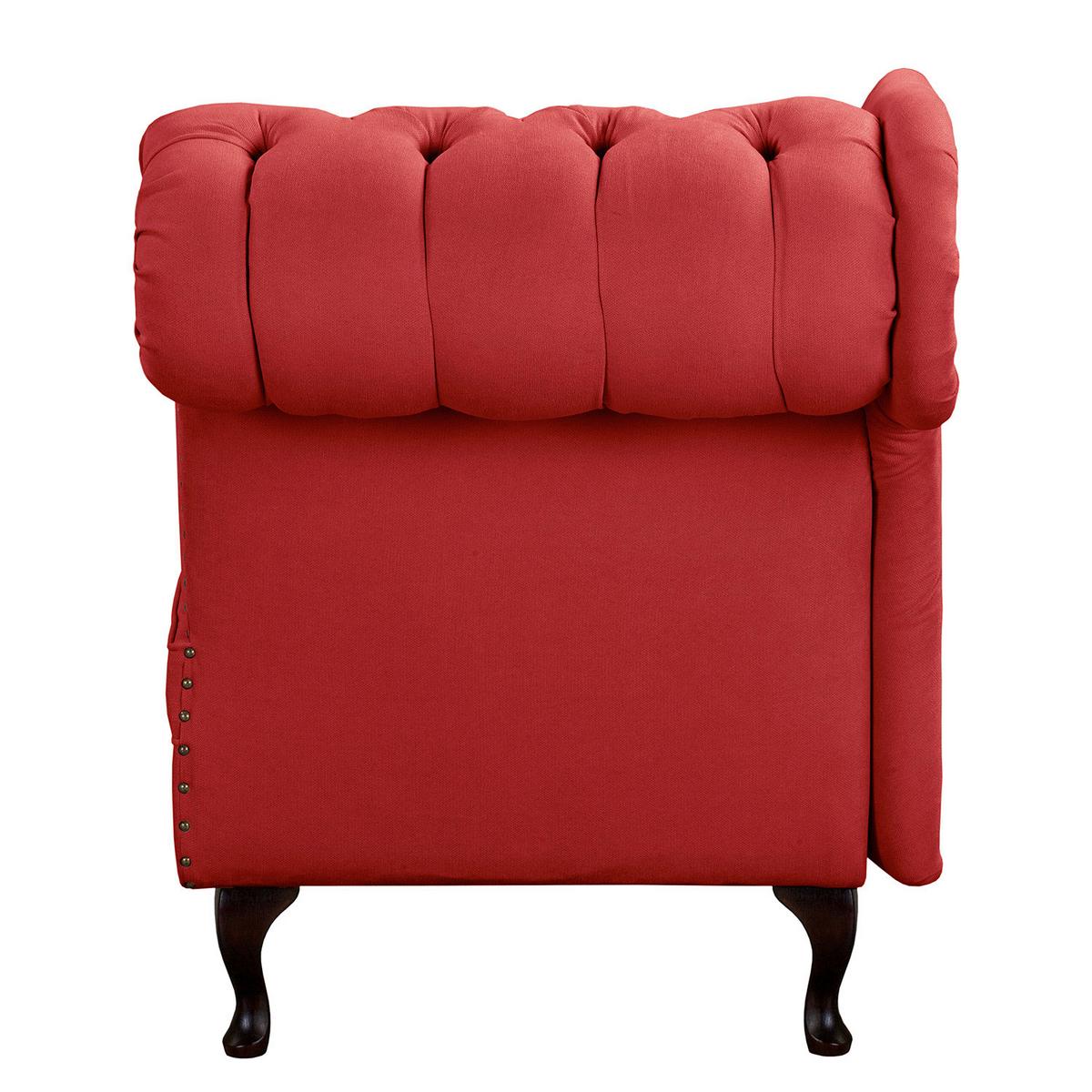 Récamiere Pako Rot B: 185cm - Rot/Braun, Design, Textil (185/93/75cm) - Livetastic