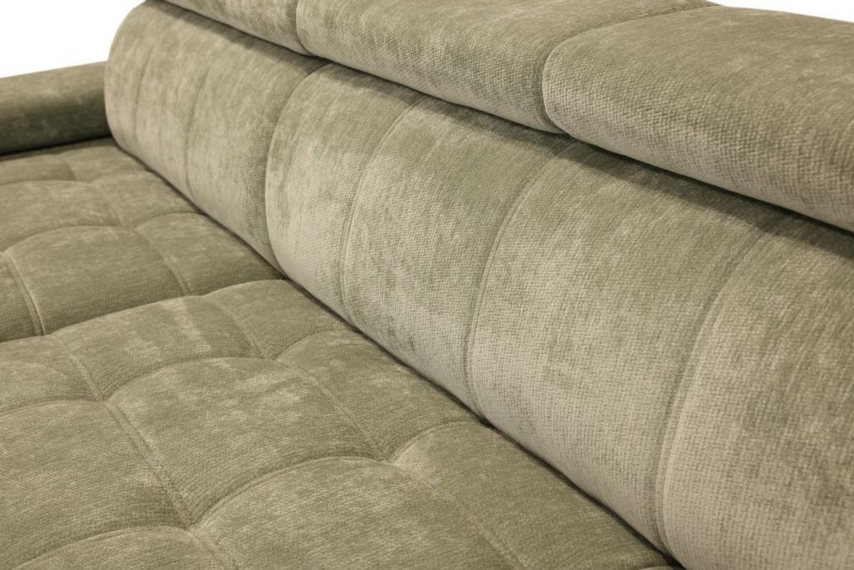 Rohová sedačka VEGAS, levá, šalvějově zelená žinylka - černá/šalvějově zelená, Design, dřevo/textil (173/294cm)