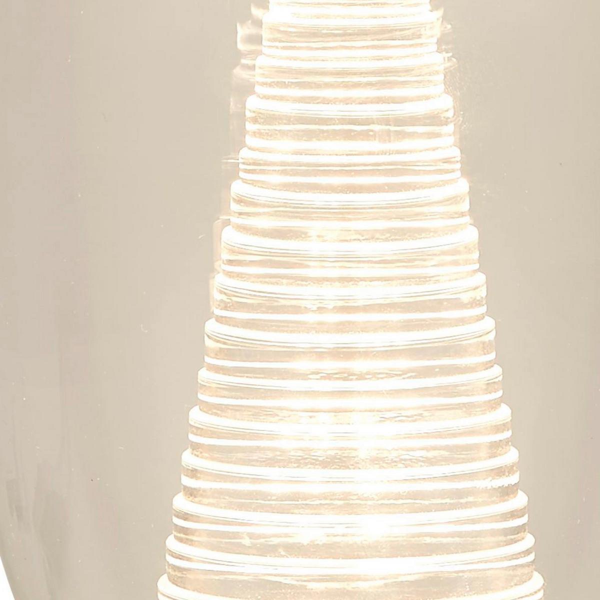LED-Tischleuchte Eu97293-1cl Cyclone - Chromfarben, Design, Glas/Kunststoff (11.5/20.5cm)