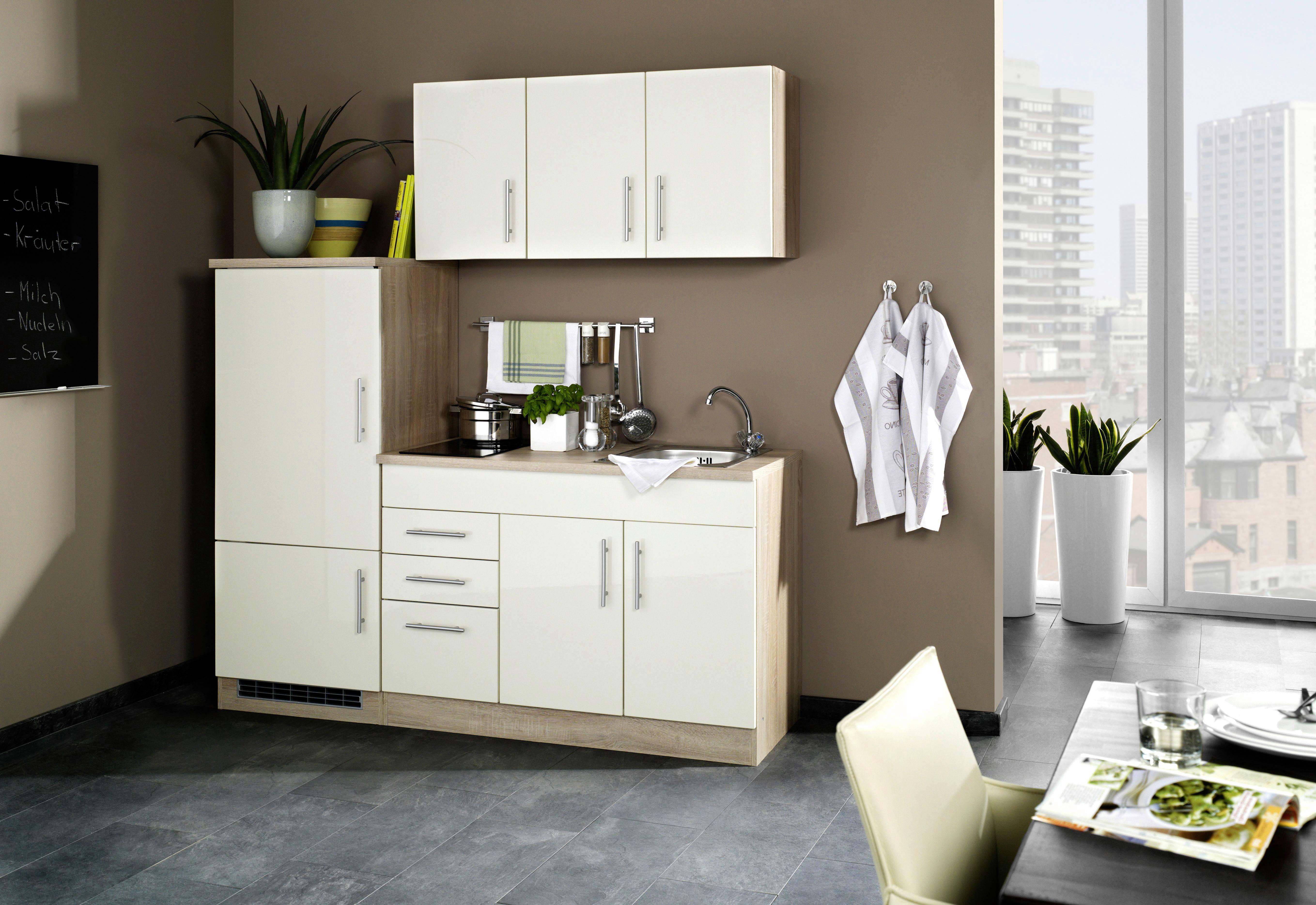Küchenblock Toronto Creme/eiche Dekor B: 180 Cm - Eichefarben/Creme, MODERN, Holzwerkstoff (180cm) - Held