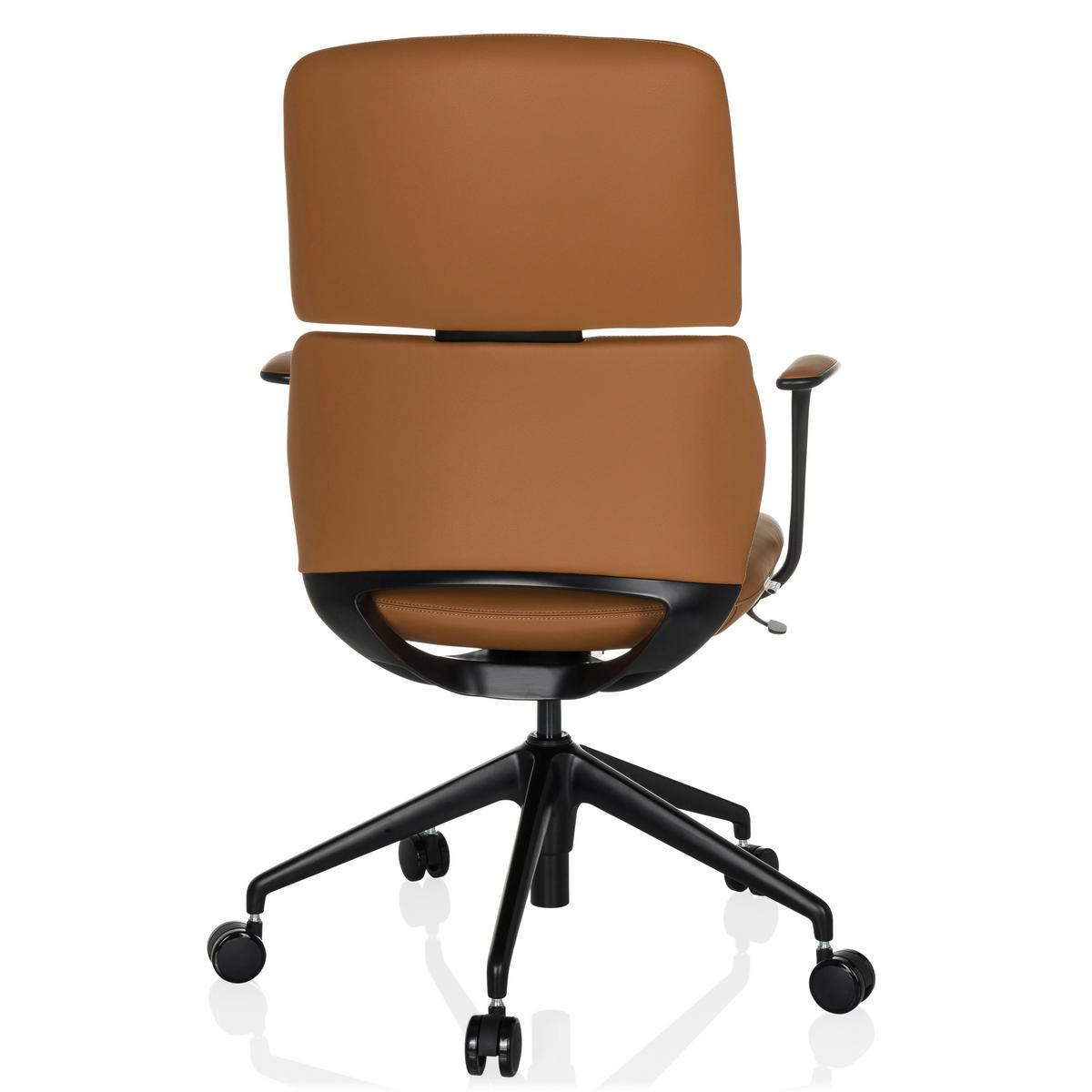 Drehstuhl Camel B: 62 cm - Schwarz, MODERN, Leder/Kunststoff (62/98-108/60cm) - MID.YOU