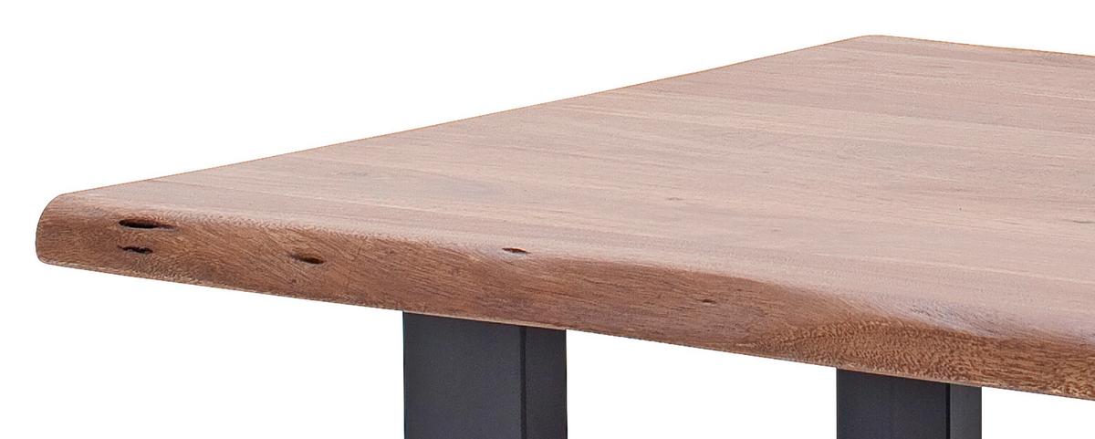 Couchtisch Holz Massiv Cartagena Walnussf./anthrazit - Anthrazit/Walnussfarben, MODERN, Holz/Metall (75/45/75cm)