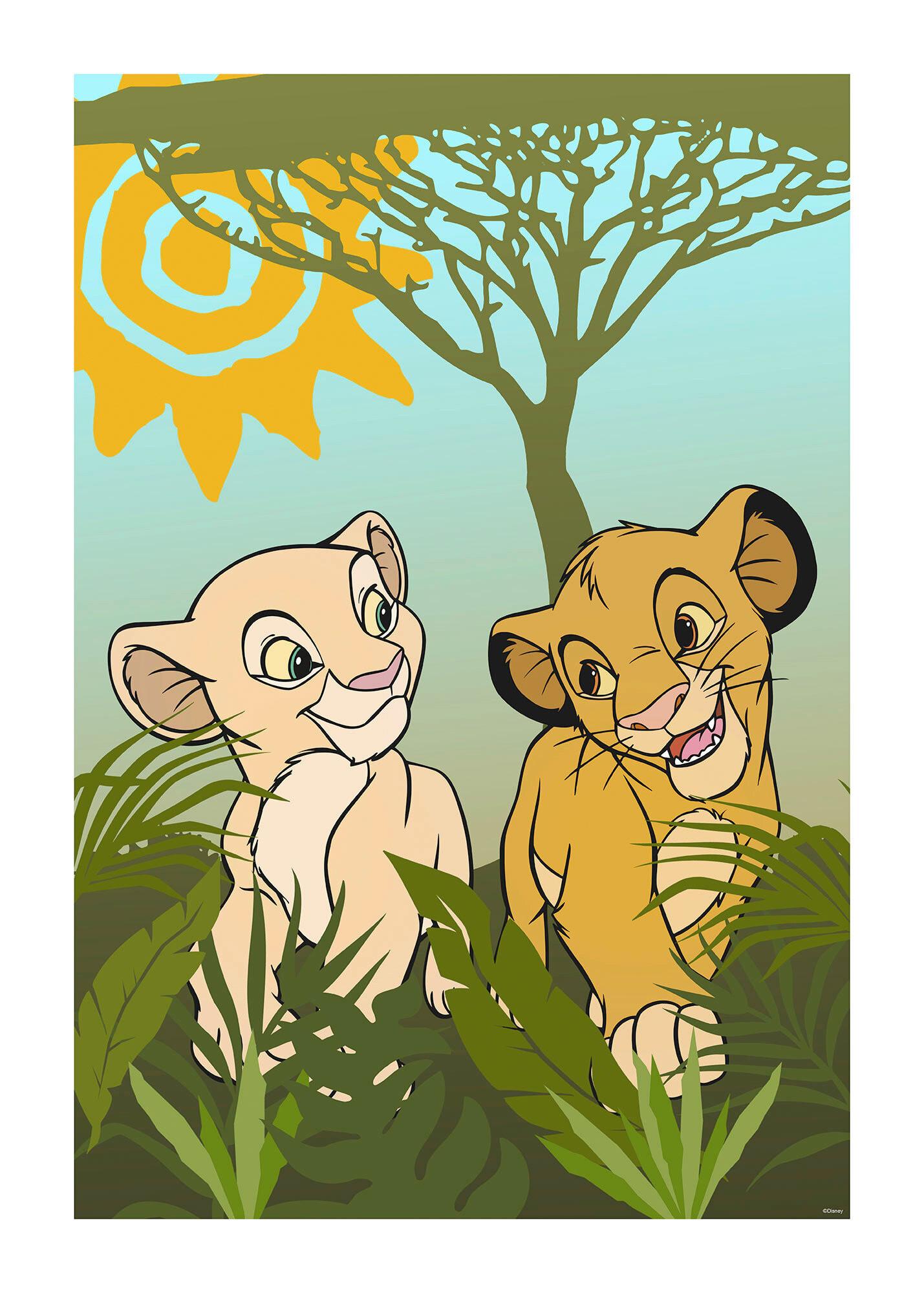 Kinderbild König Der Löwen Grün, B/h: 50x70cm - Grün, Basics, Papier (50/70cm) - Disney