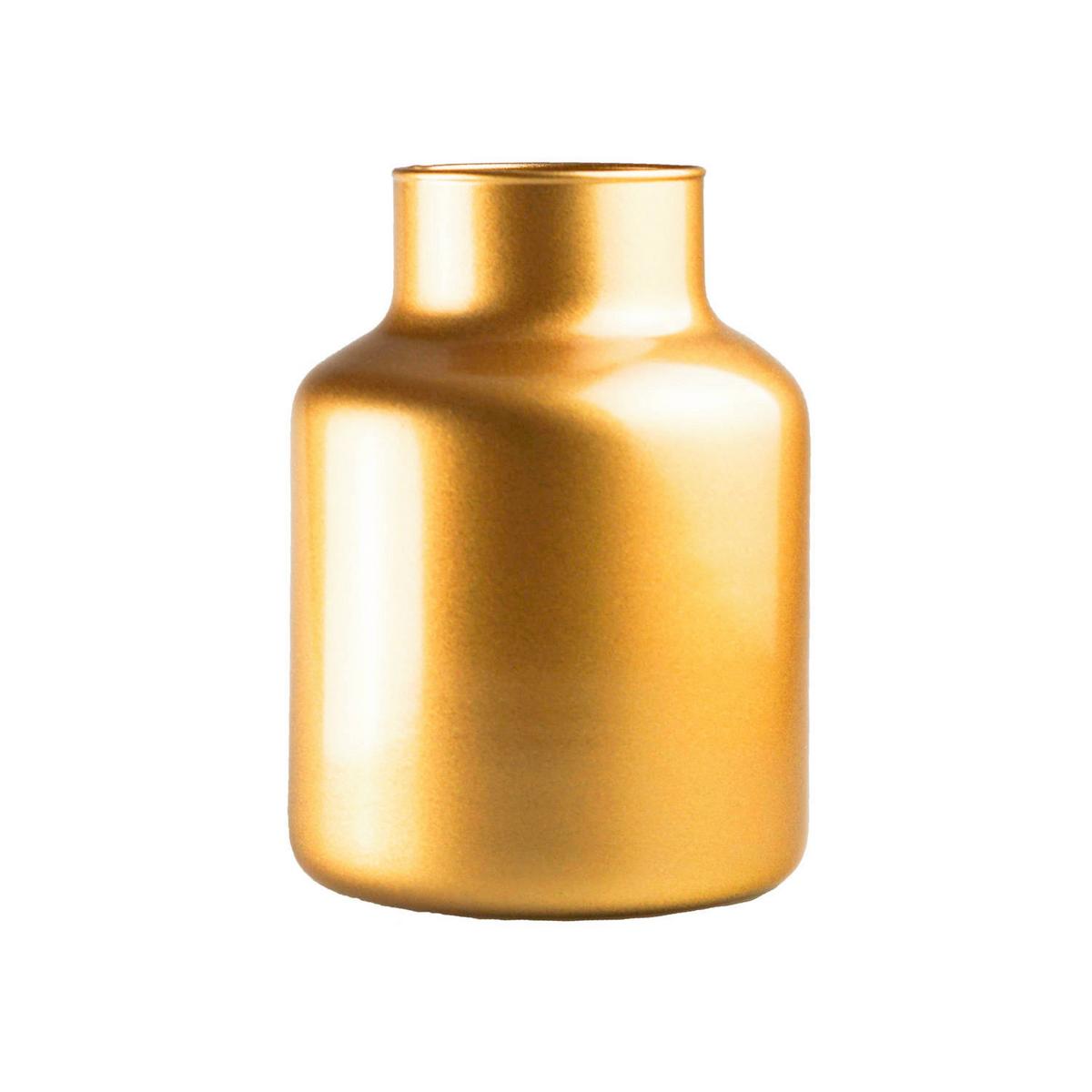 Dekovase Lisa - Rot/Goldfarben, KONVENTIONELL, Glas (14,5/20cm) - Luca Bessoni