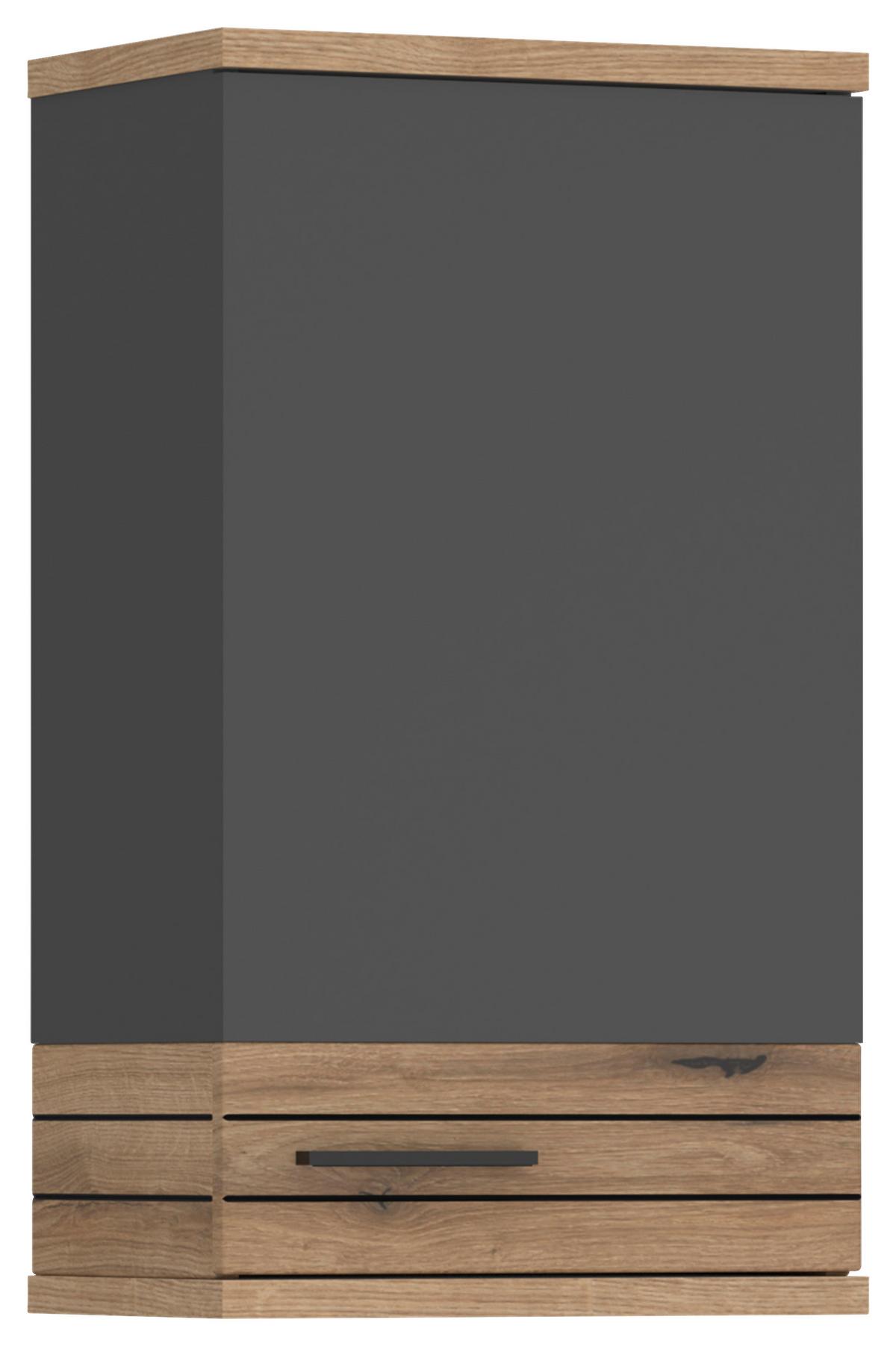 Hängeschrank Cotia Cotls 3 - Eichefarben/Anthrazit, MODERN, Holzwerkstoff (40/73/30cm) - James Wood