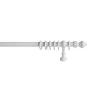 Rundstangengarnitur Benno Weiß L: 220 cm kürzbar - Weiß, KONVENTIONELL, Kunststoff/Metall (220cm) - Ondega