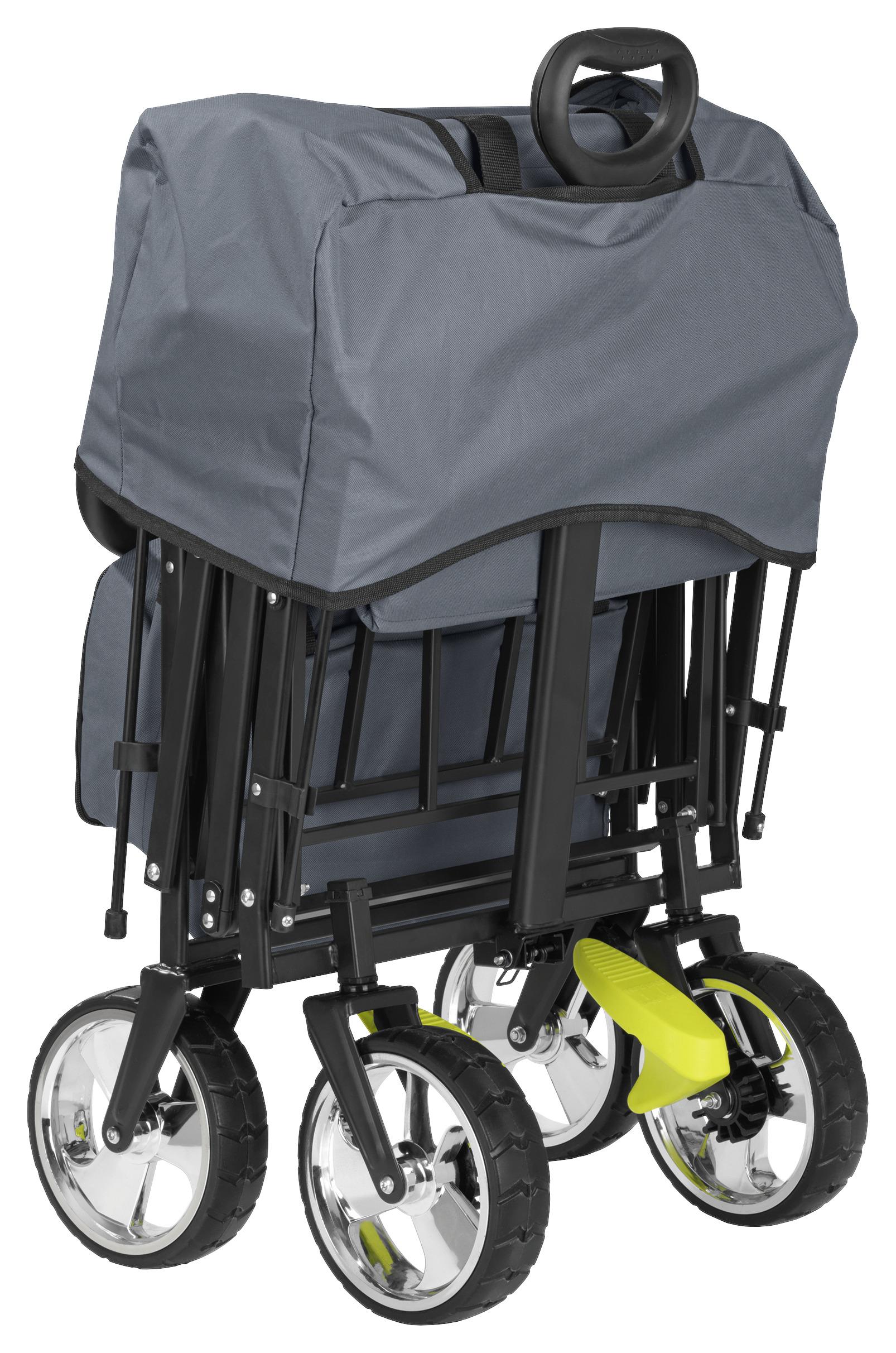 Bollerwagen Hoberg Premium Grau Max. Belastbarkeit 80 Kg - Grau, Basics, Kunststoff/Metall (139/54/103cm) - TV - Unser Original