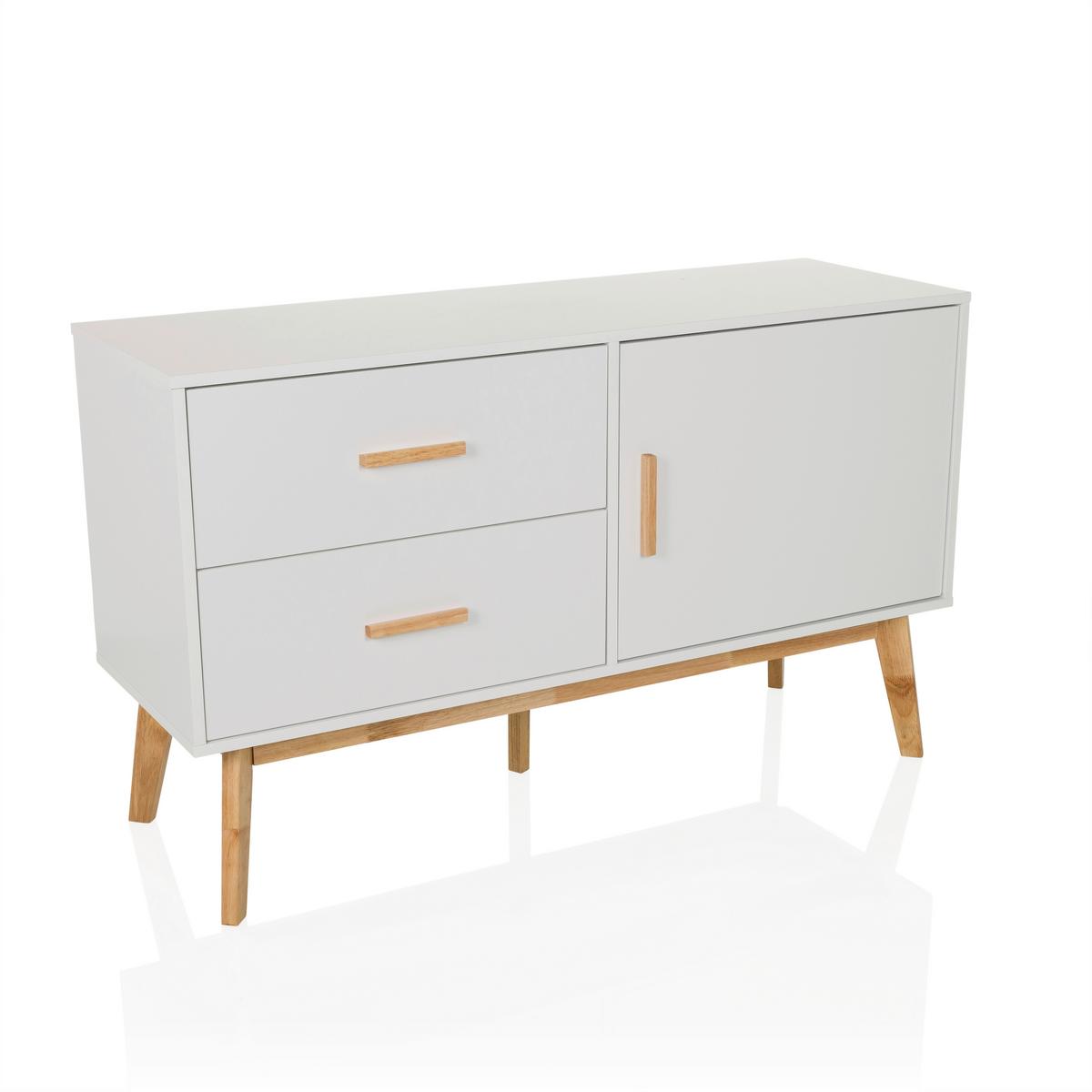 Sideboard Tarolo Weiß B: 120 Cm - Hellbraun/Weiß, MODERN, Holzwerkstoff (120/72/40cm) - MID.YOU