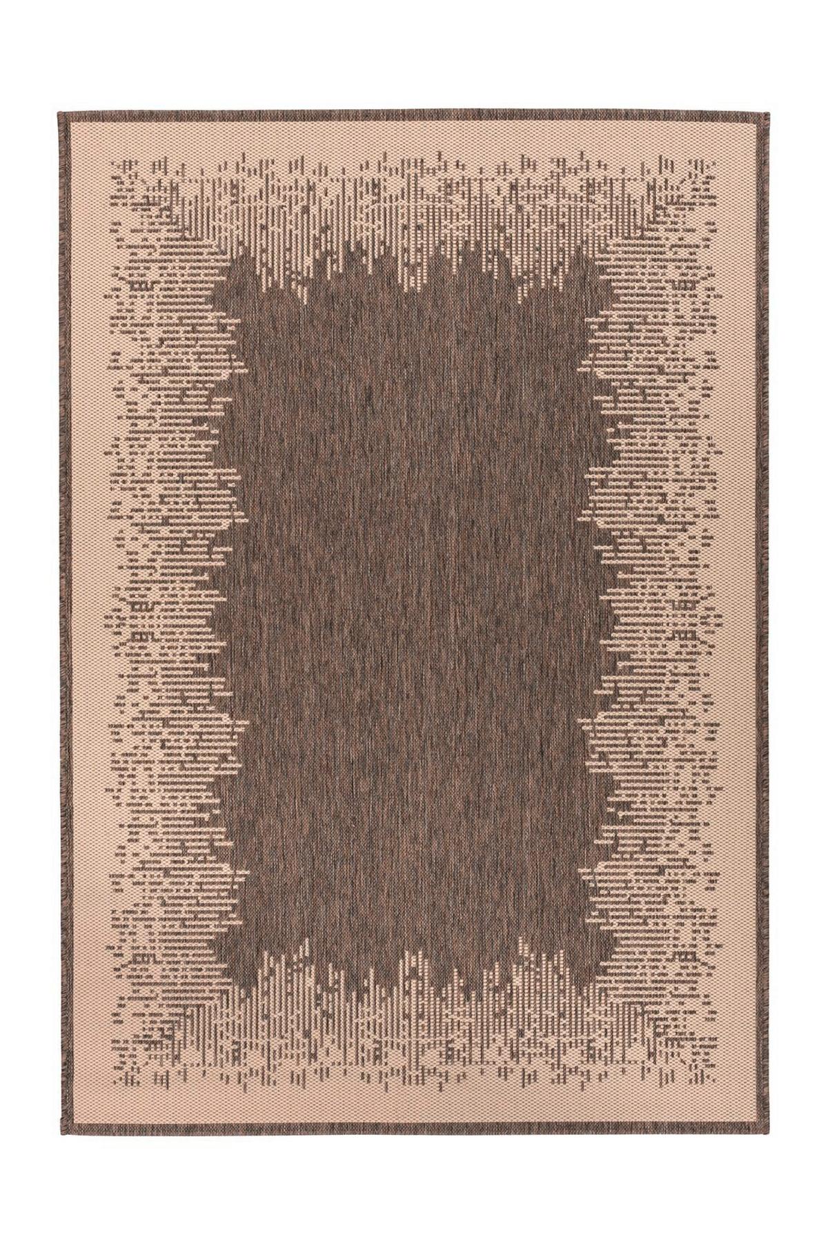 Flachwebteppich Splash 900 Braun/Creme, 160x230 cm - Creme/Braun, KONVENTIONELL, Textil (160/230cm)