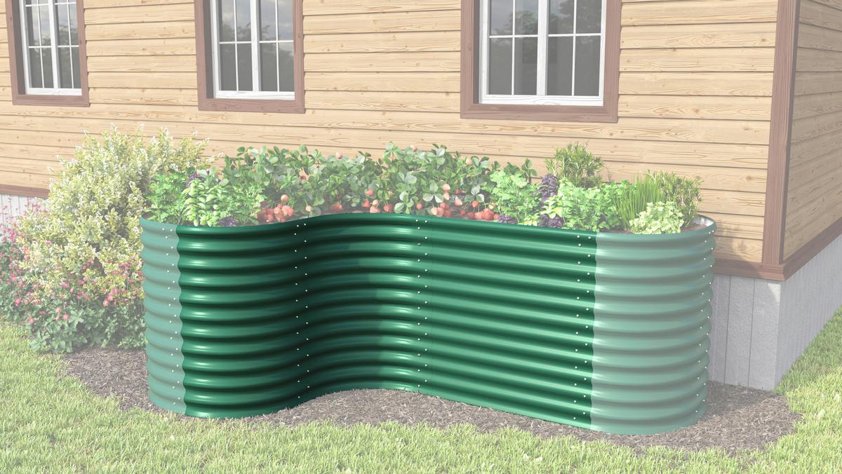 Hochbeet Erweiterung 80x85,8x80 Cm Dunkelgrün - Dunkelgrün, Basics, Metall (80/85,8/80cm)