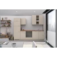 Küchenzeile Magn. mit Geräten B: 280 cm - Eichefarben/Magnolie, Trend, Holzwerkstoff (280cm) - Express