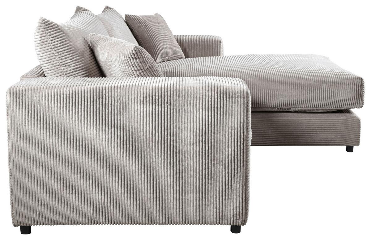 Ecksofa Funny S Rechts Grau S: 265x180 Cm - Schwarz/Grau, Basics, Textil (265/180cm) - Livetastic