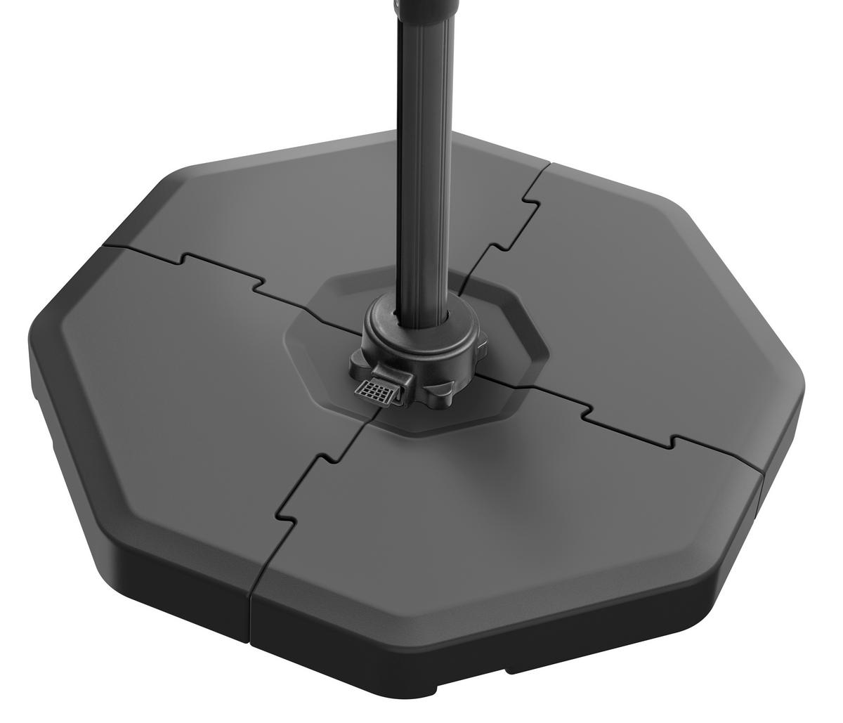 Sonnenschirmständer Anthrazit mit Einlegeplatten - Anthrazit, Basics, Kunststoff (117,5/111cm) - Schneider