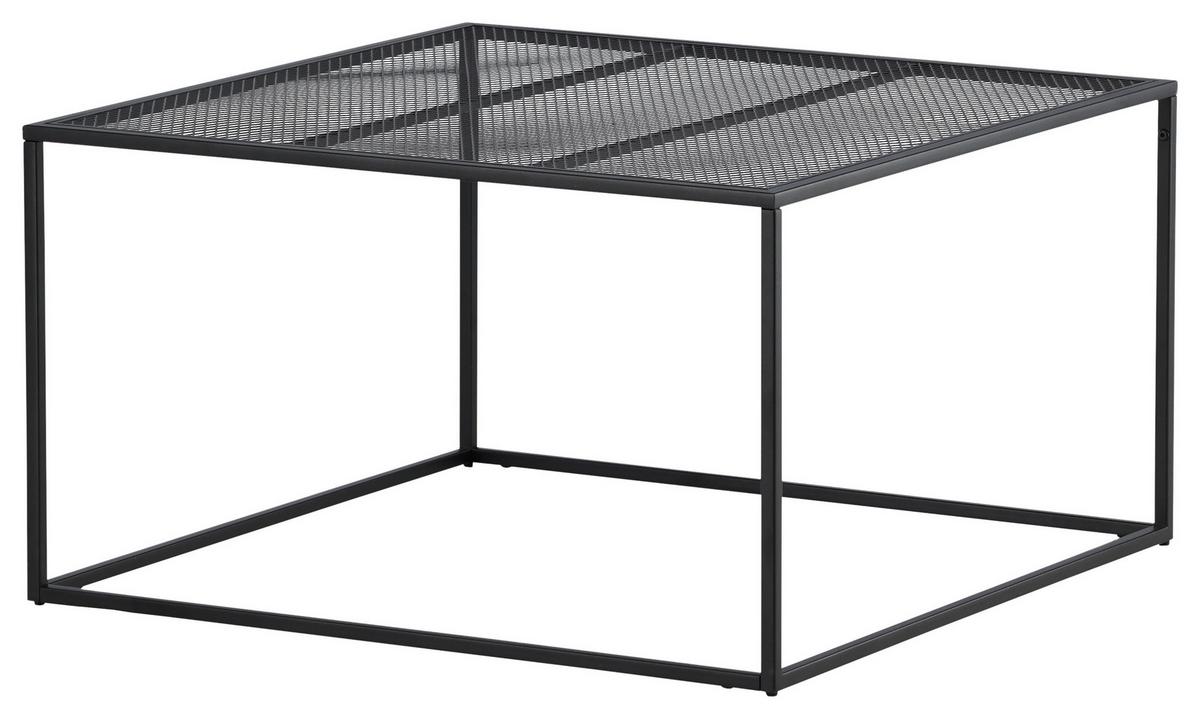 Couchtisch Netz - Schwarz, Design, Metall (80/80/45cm) - Livetastic