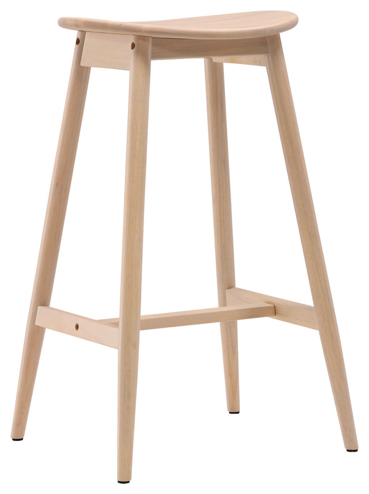 Barhocker Orust - Beige, Design, Holz (43,5/76,5/37cm) - Livetastic
