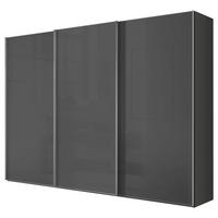 Schwebetürenschrank Lumos Vulkanglas, B:249cm - Trend, Glas/Holzwerkstoff (249/222/68cm) - Luca Bessoni