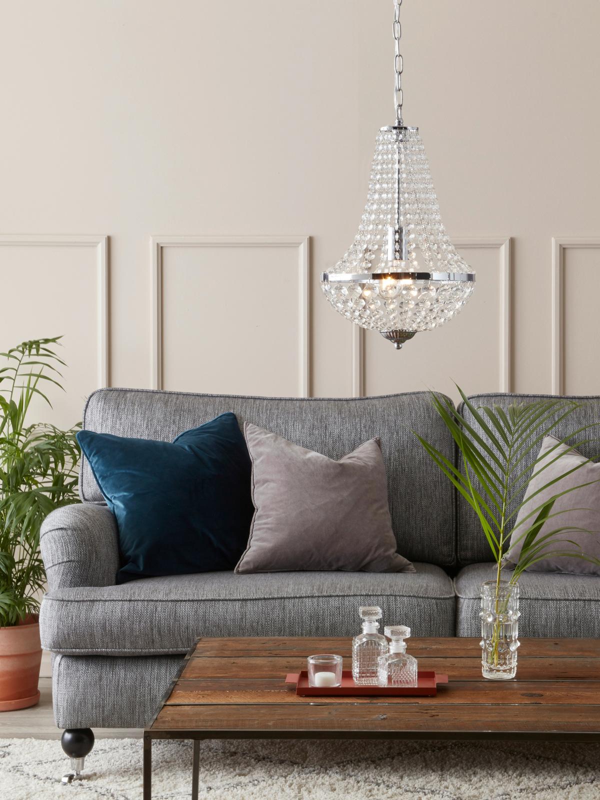 Kronleuchter Klar, Chrom, 60w - Klar/Chromfarben, Basics, Glas/Metall (30/40cm) - Markslöjd