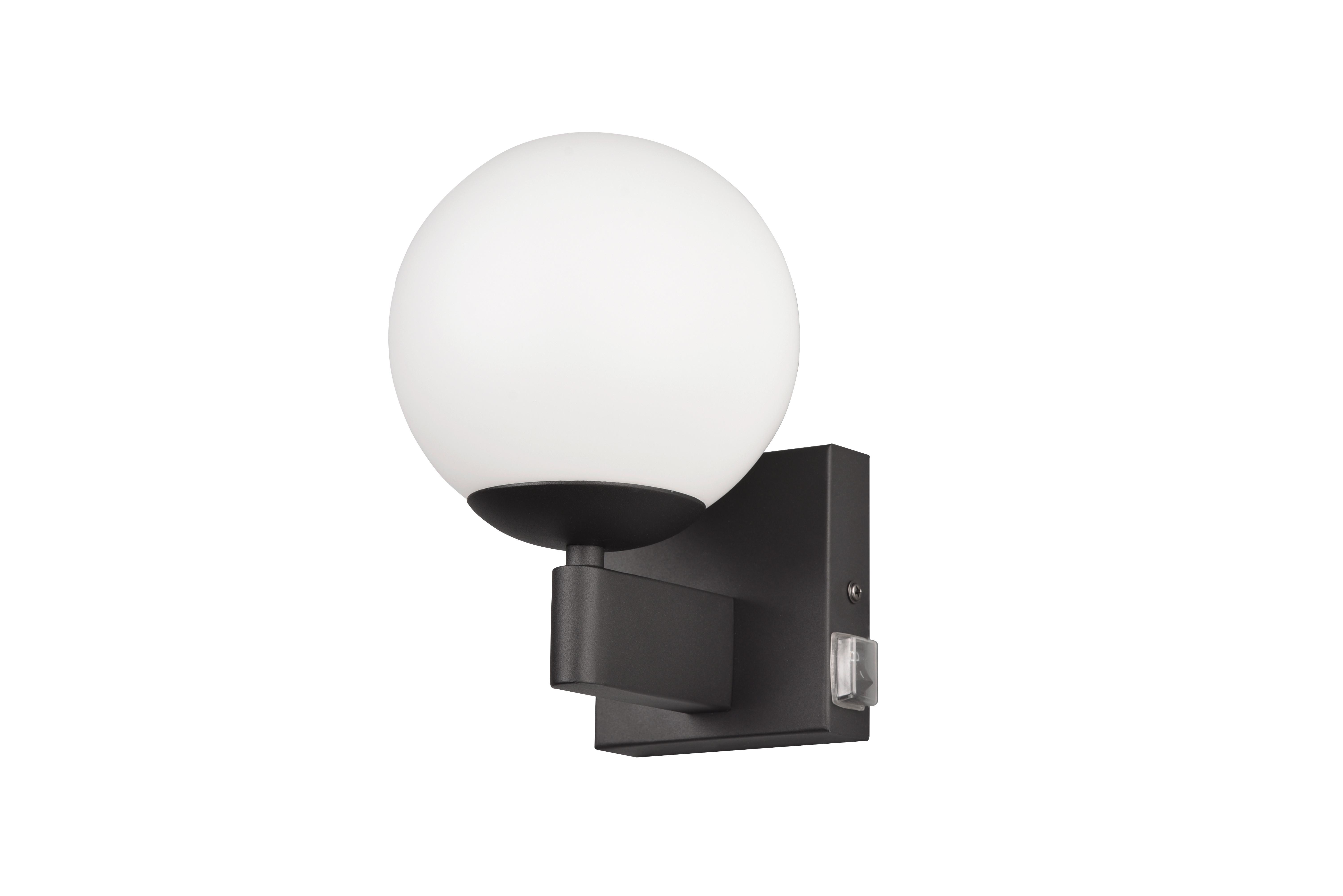 Bad-wandleuchte Kula Ip44 Schwarz/weiß