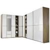 Eckschrank Mit Spiegel 271x363cm Essensa, Eiche/weiß - Eichefarben/Weiß, Design, Holzwerkstoff (271/363cm) - Rauch Möbel
