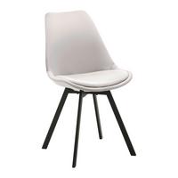 Židle ze sametu Mia - světlošedá - černá/světle šedá, Moderní, kov/textil (45/84/55cm) - P & B